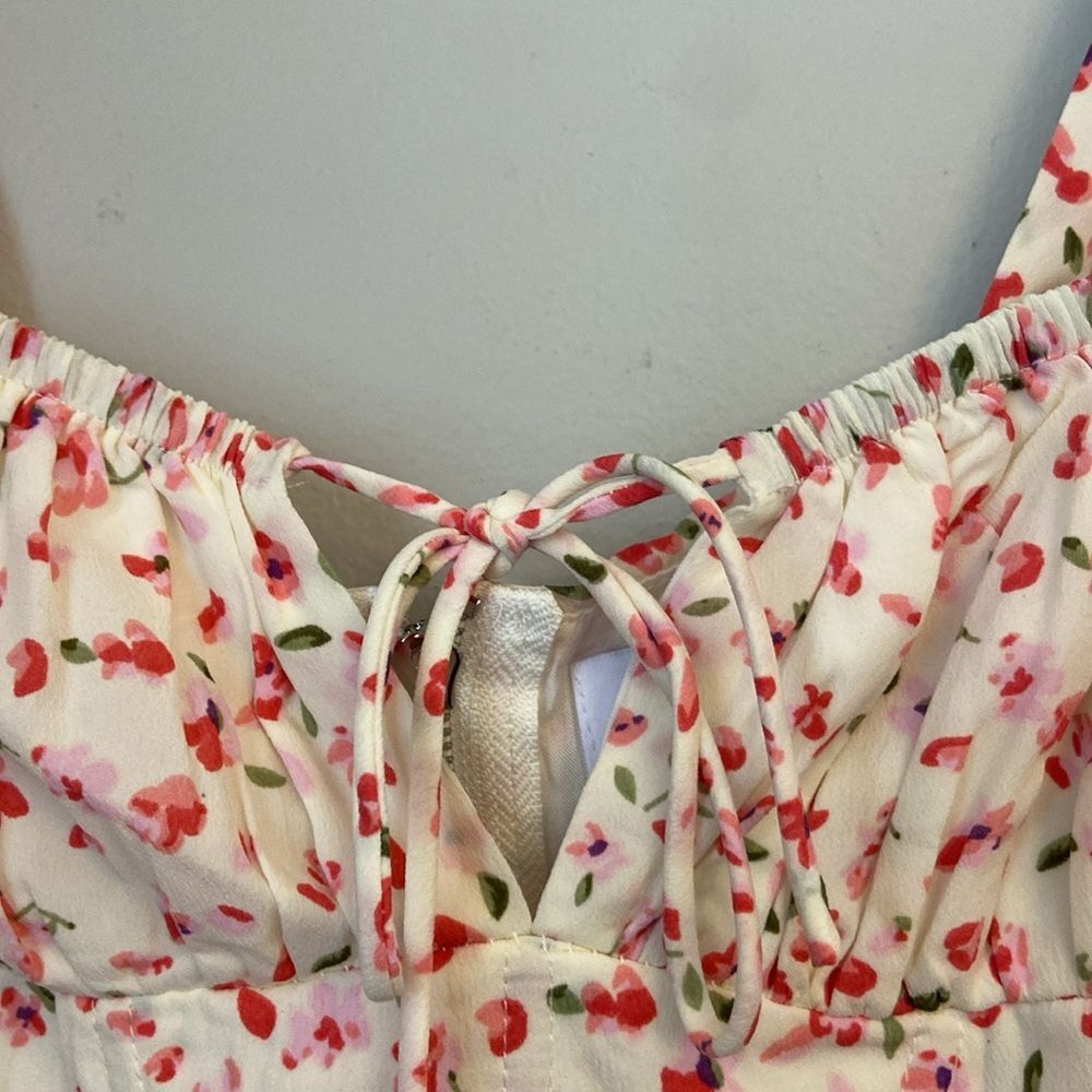 Princess Polly Floral Print Corset Cropped Top size small - Picture 6 of 7